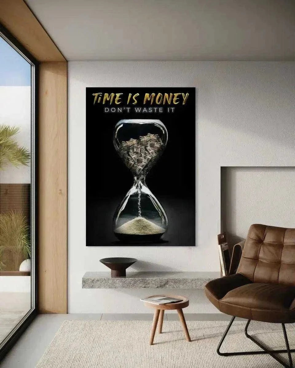 Time is money - Leinwandbild Motivation SimpleCanvas Canvas