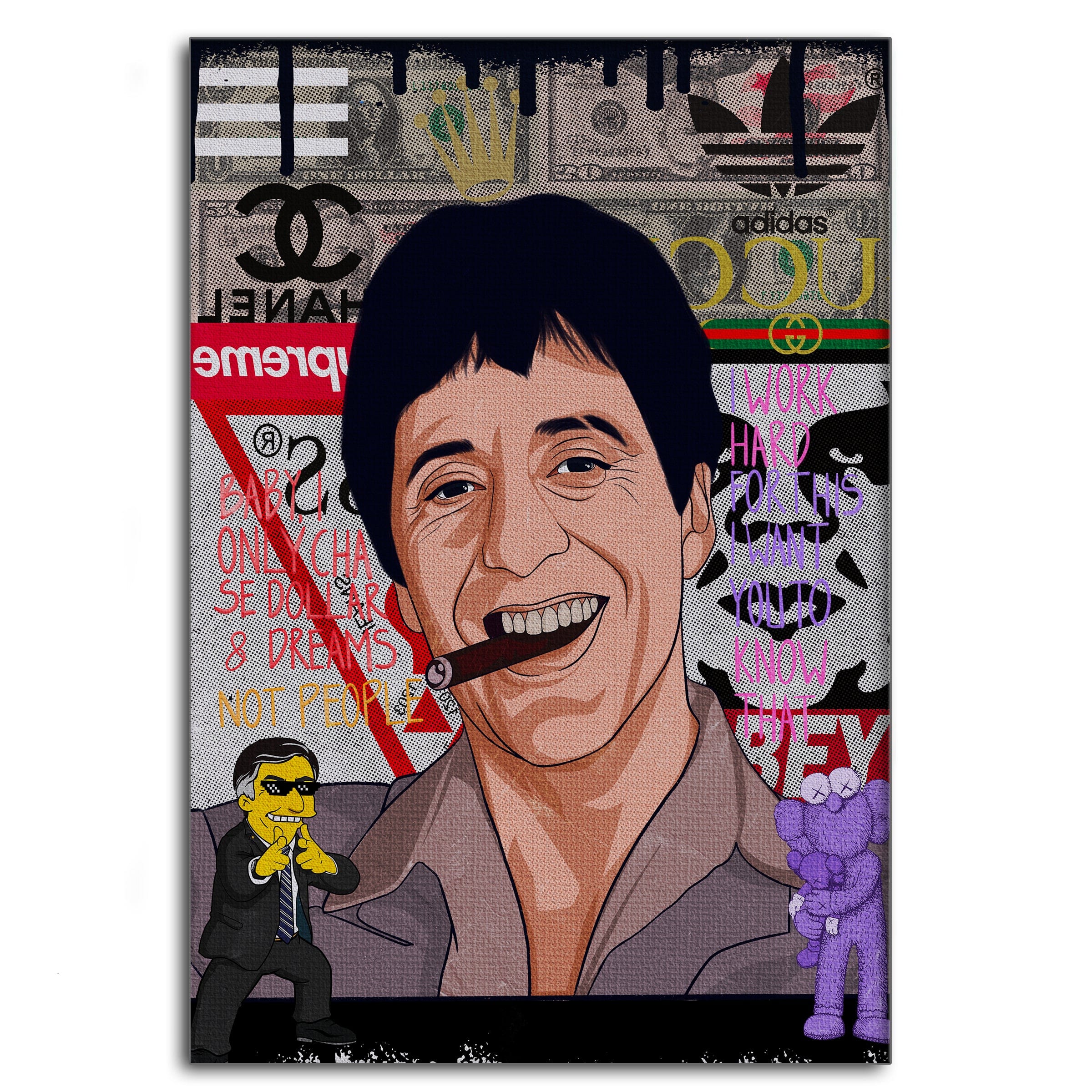 Tony Montana - Leinwandbild Pop Art Mildwords Canvas