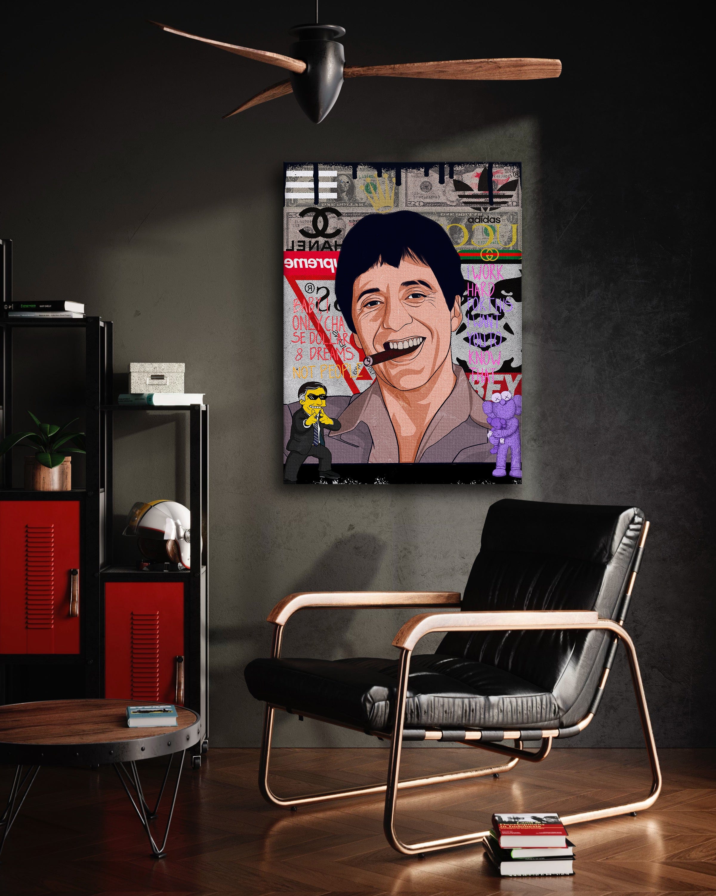 Tony Montana - Leinwandbild Pop Art Mildwords Canvas