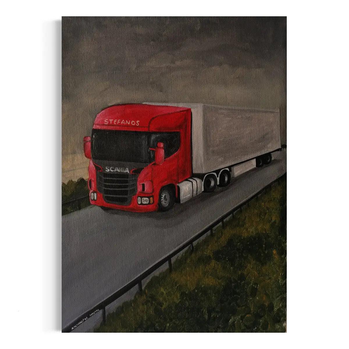 Truck - Leinwandbild Abstract - - abstract canvas abstract wall art Abstrakt alexandros mantas canvas Foto auf Leinwand Home Decor leinwandbilder leinwandbilder motivation leinwanddeko luxury canvas pop art pop art canvas wall art wandbilder