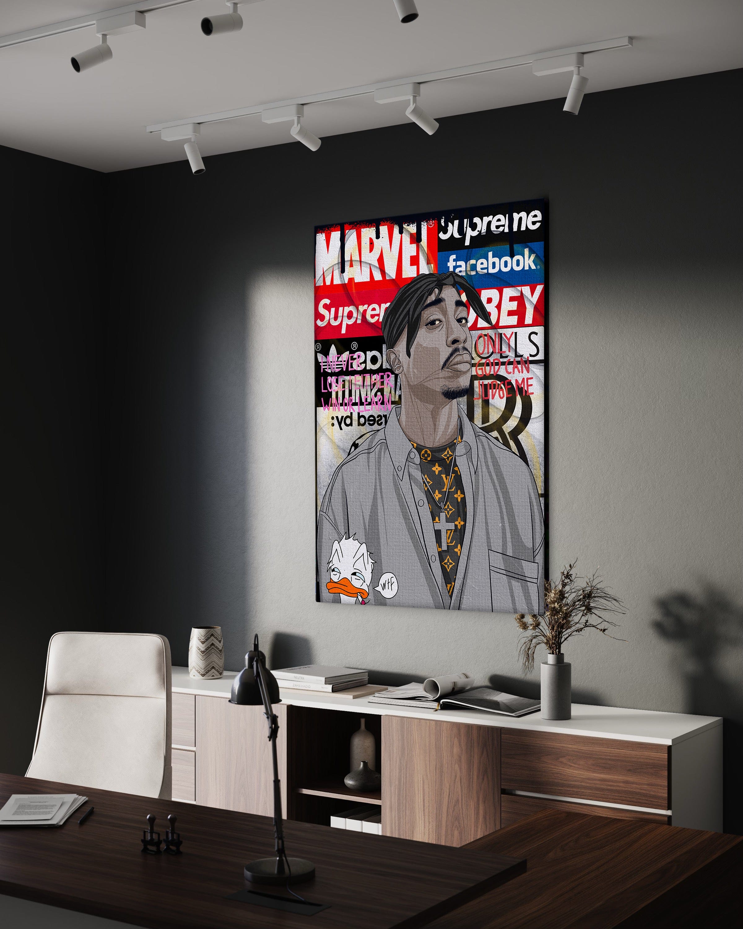 Tupac - Leinwandbild Pop Art Mildwords Canvas