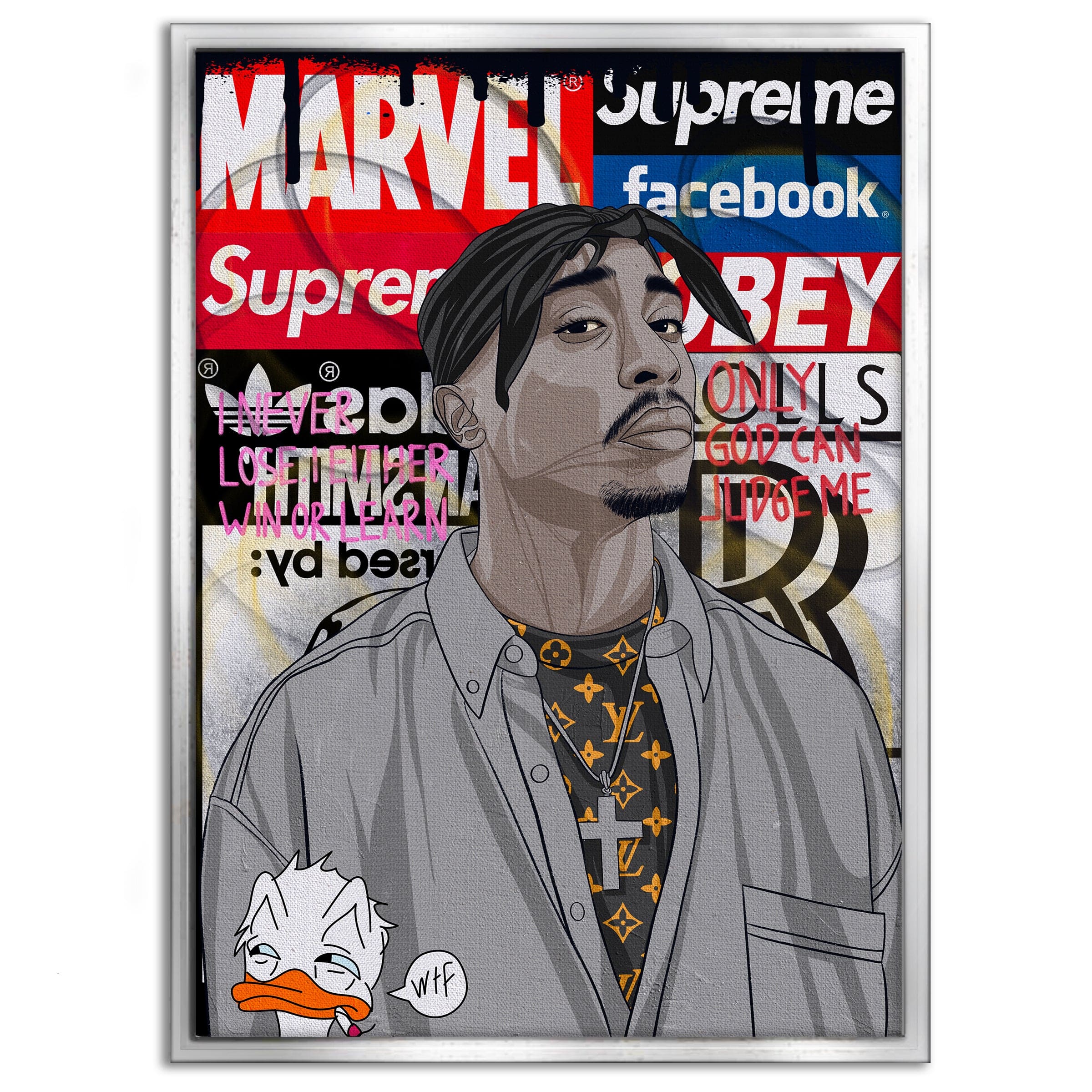 Tupac - Leinwandbild Pop Art Mildwords Canvas