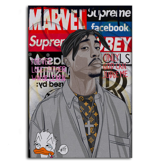 Tupac - Leinwandbild Pop Art Mildwords Canvas