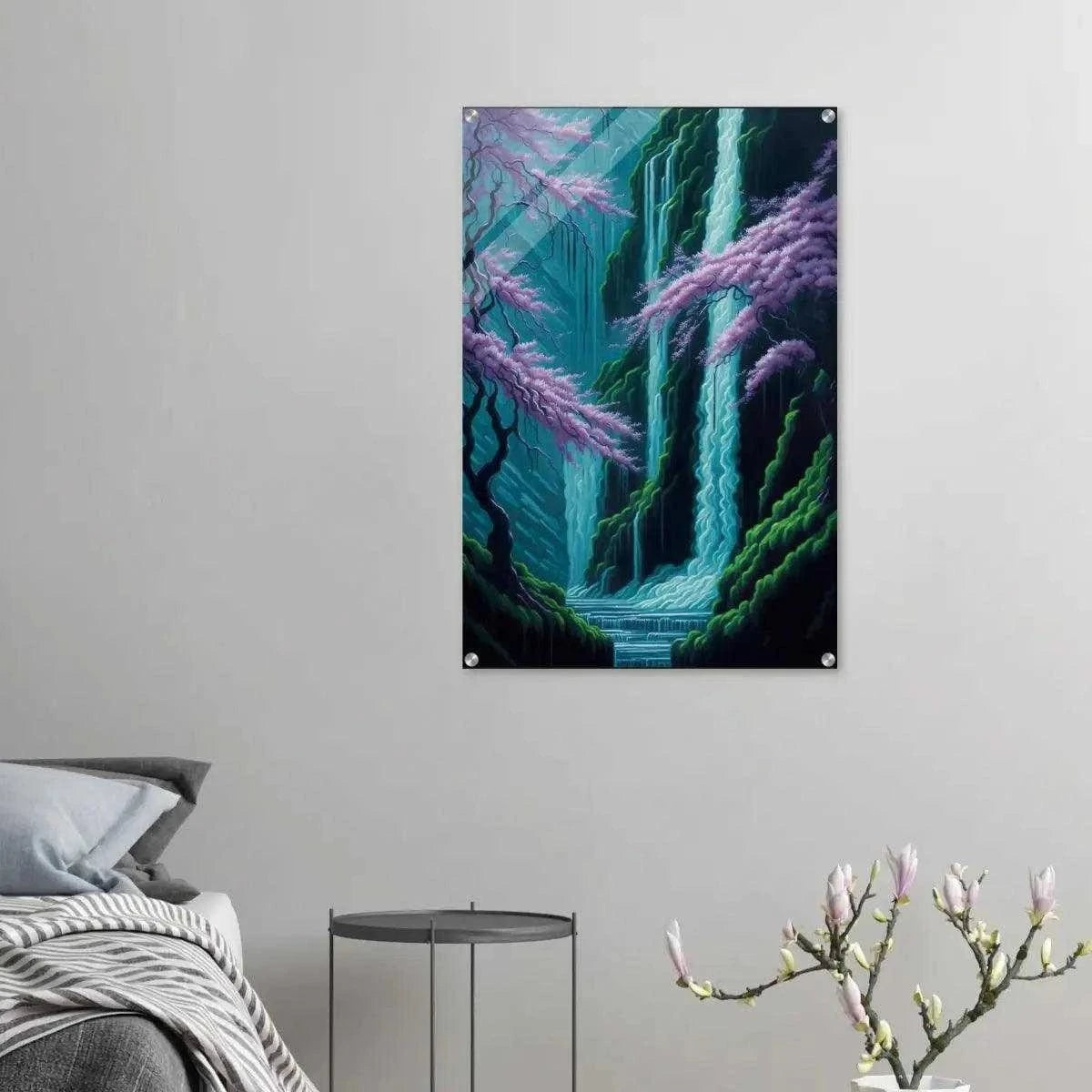 Waterfall - Leinwandbild Japanisch SimpleCanvas Canvas