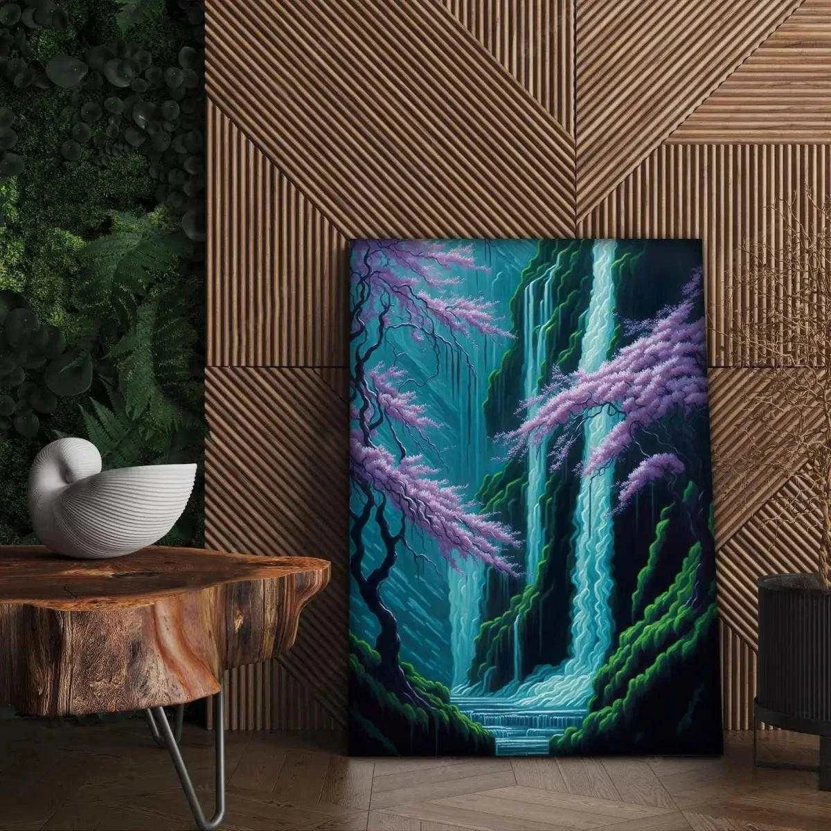 Waterfall - Leinwandbild Japanisch SimpleCanvas Canvas