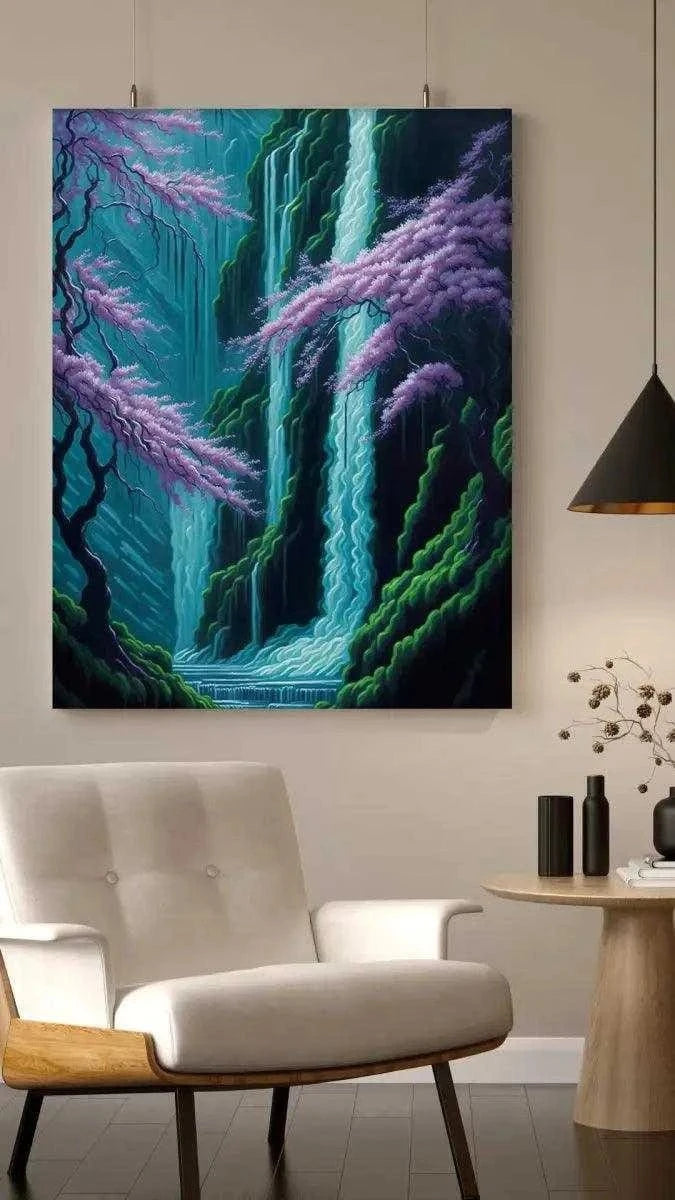 Waterfall - Leinwandbild Japanisch SimpleCanvas Canvas