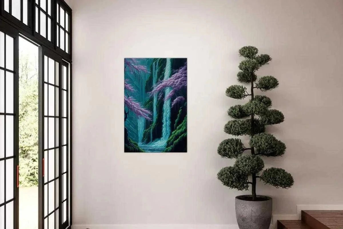 Waterfall - Leinwandbild Japanisch SimpleCanvas Canvas