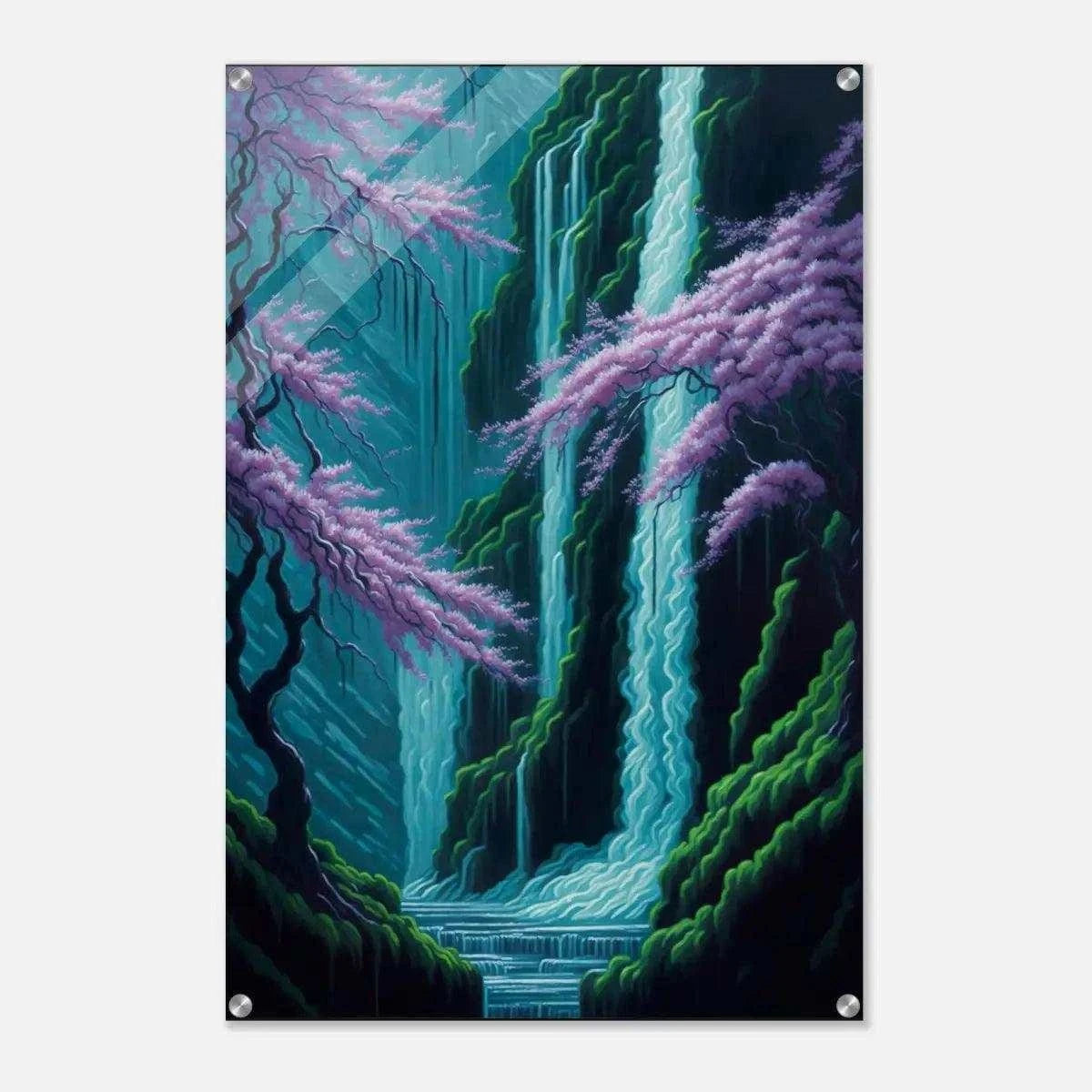 Waterfall - Leinwandbild Japanisch SimpleCanvas Canvas