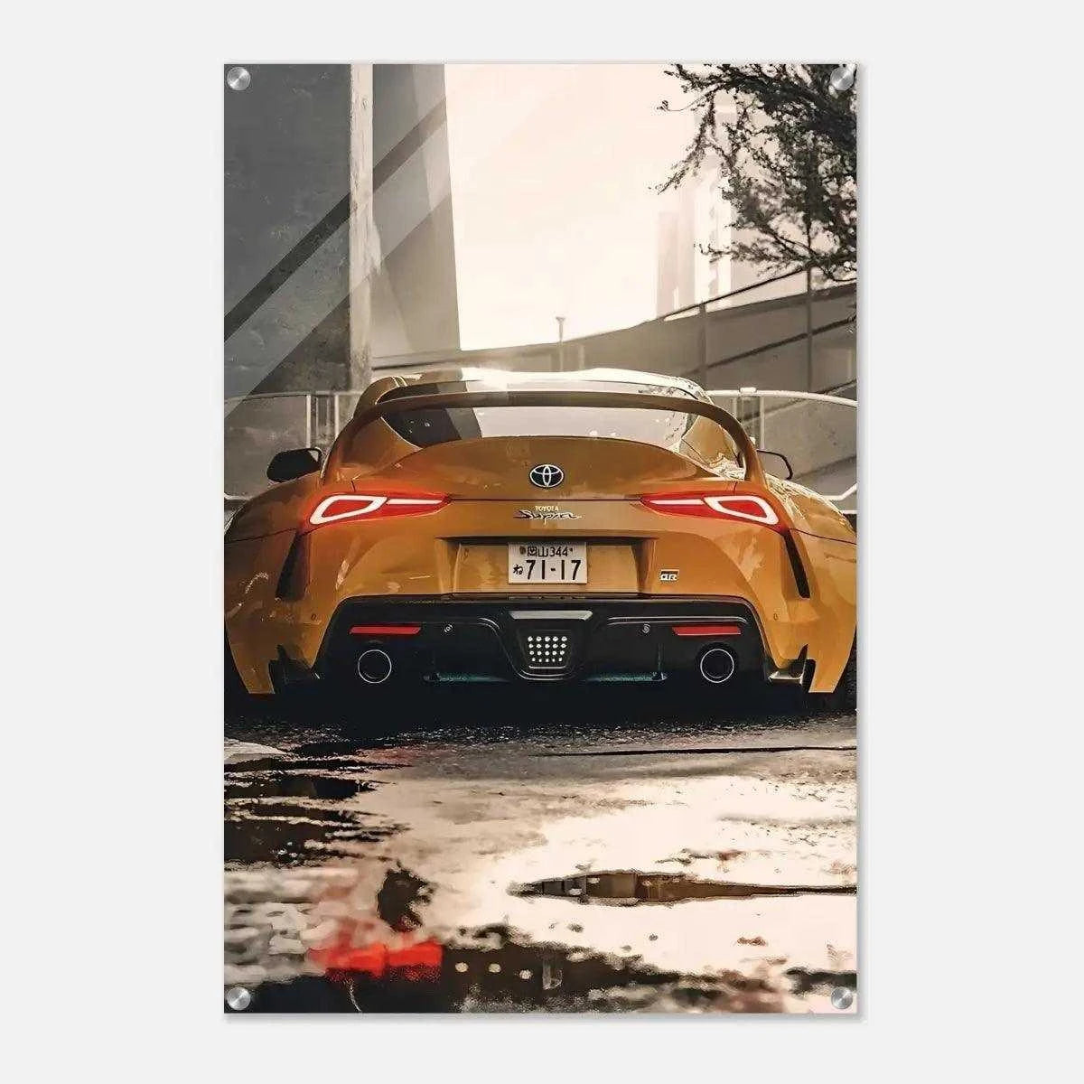 Yellow Supra - Auto Leinwandbild - - 120x160 cm 150x200 cm 20x30 cm 40x60 cm 60x90 cm 80x120 cm Art exhibit auto wandbilder canvas car poster cars wall art Foto auf Leinwand Home Decor jdm leinwandbilder leinwanddeko nissan gtr wallpaper nissan gtr wandbild Office decor picture pop art supra poster supra wall art supra wandbild wall art wandbilder yellow