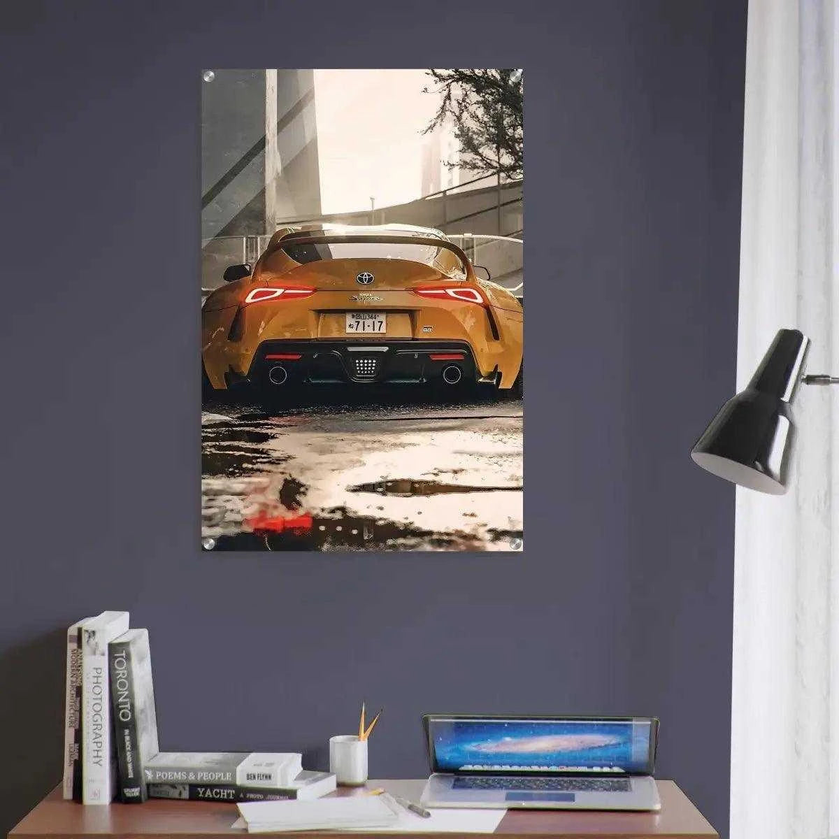 Yellow Supra - Auto Leinwandbild - - 120x160 cm 150x200 cm 20x30 cm 40x60 cm 60x90 cm 80x120 cm Art exhibit auto wandbilder canvas car poster cars wall art Foto auf Leinwand Home Decor jdm leinwandbilder leinwanddeko nissan gtr wallpaper nissan gtr wandbild Office decor picture pop art supra poster supra wall art supra wandbild wall art wandbilder yellow