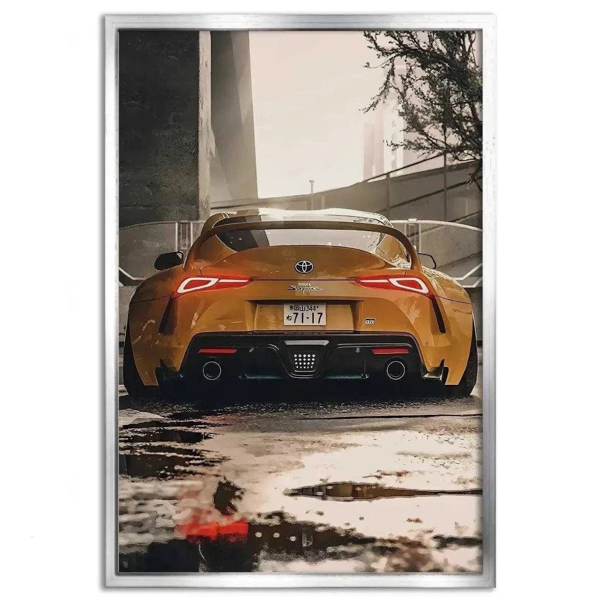 Yellow Supra - Auto Leinwandbild SimpleCanvas Canvas