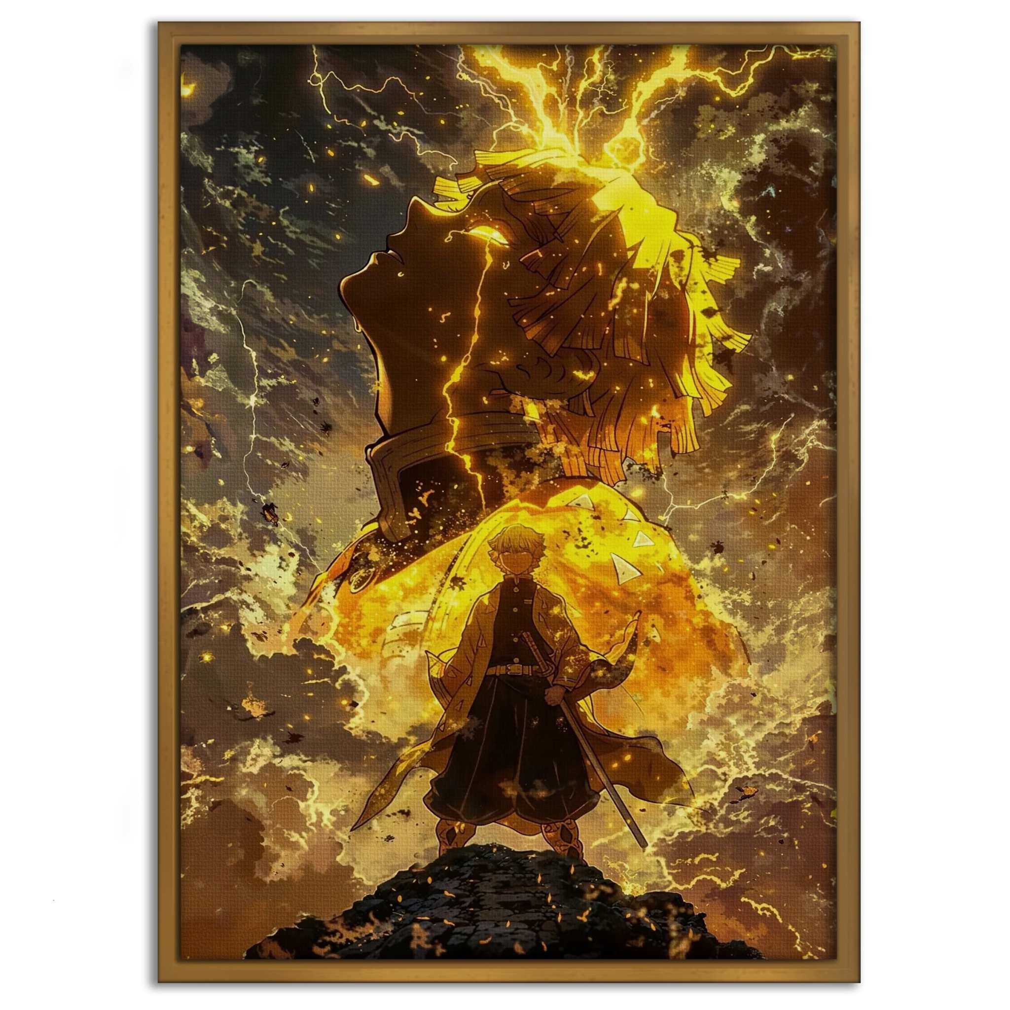 Zenitsu Rage - Demon Slayer - Anime Leinwandbild SimpleCanvas Canvas