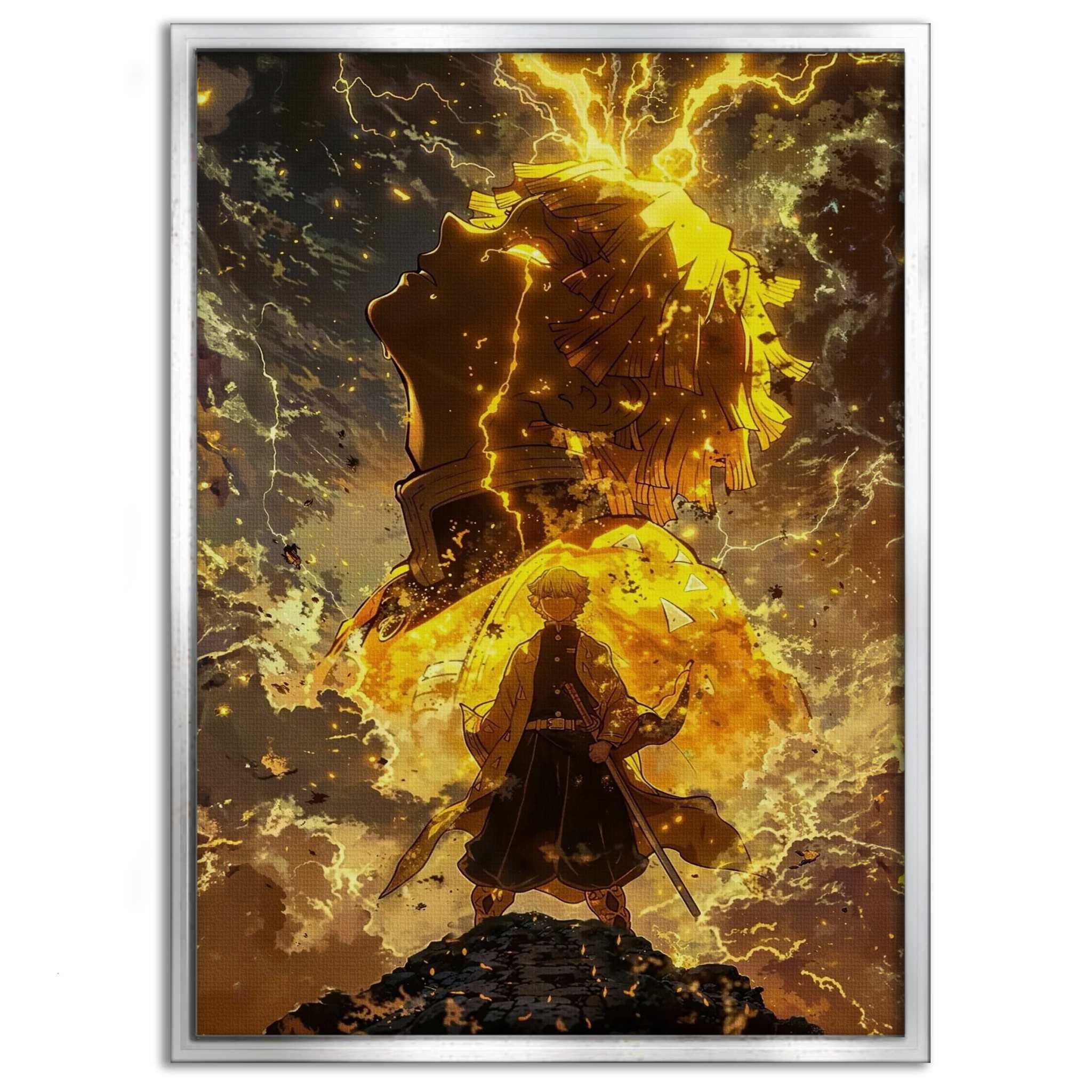 Zenitsu Rage - Demon Slayer - Anime Leinwandbild SimpleCanvas Canvas