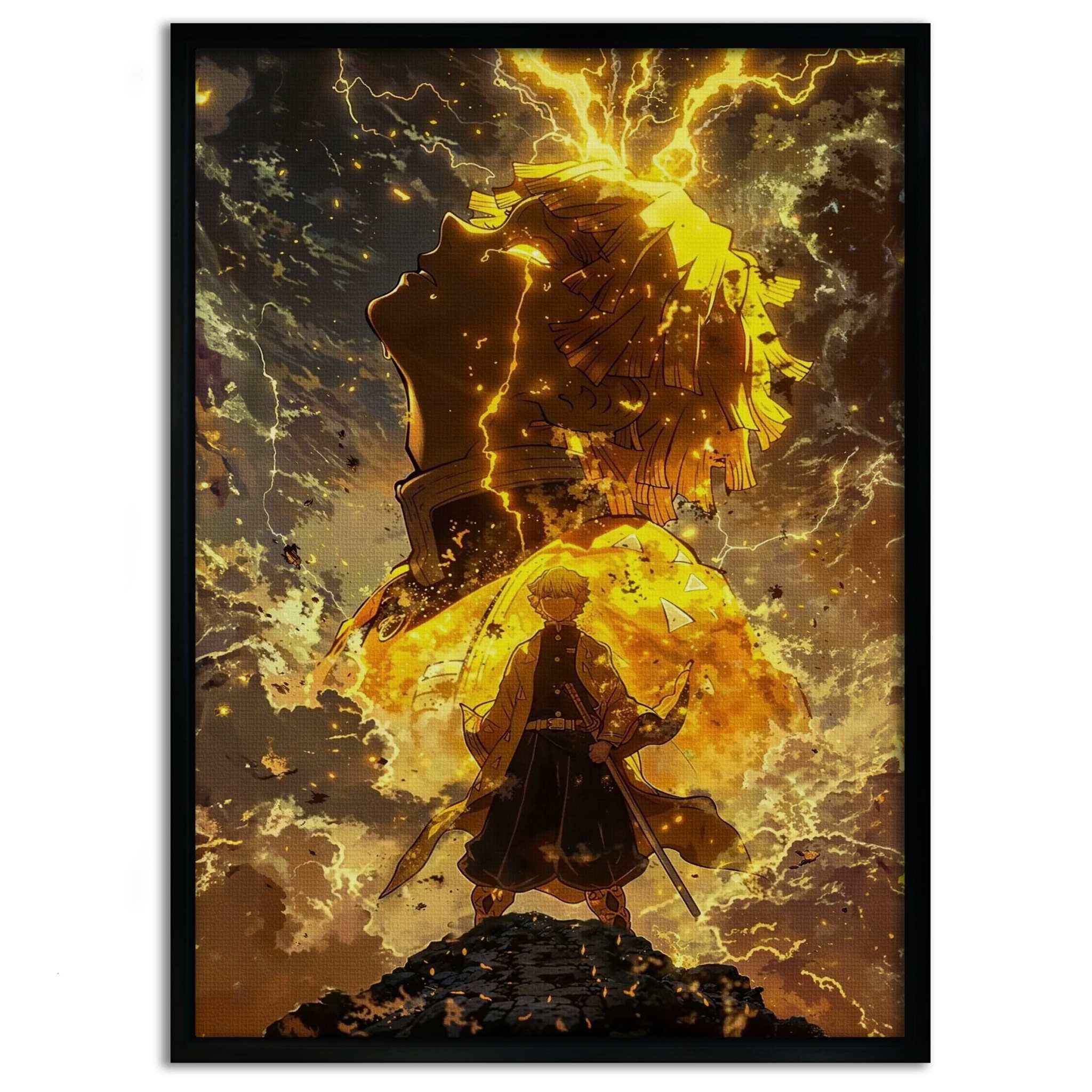 Zenitsu Rage - Demon Slayer - Anime Leinwandbild SimpleCanvas Canvas