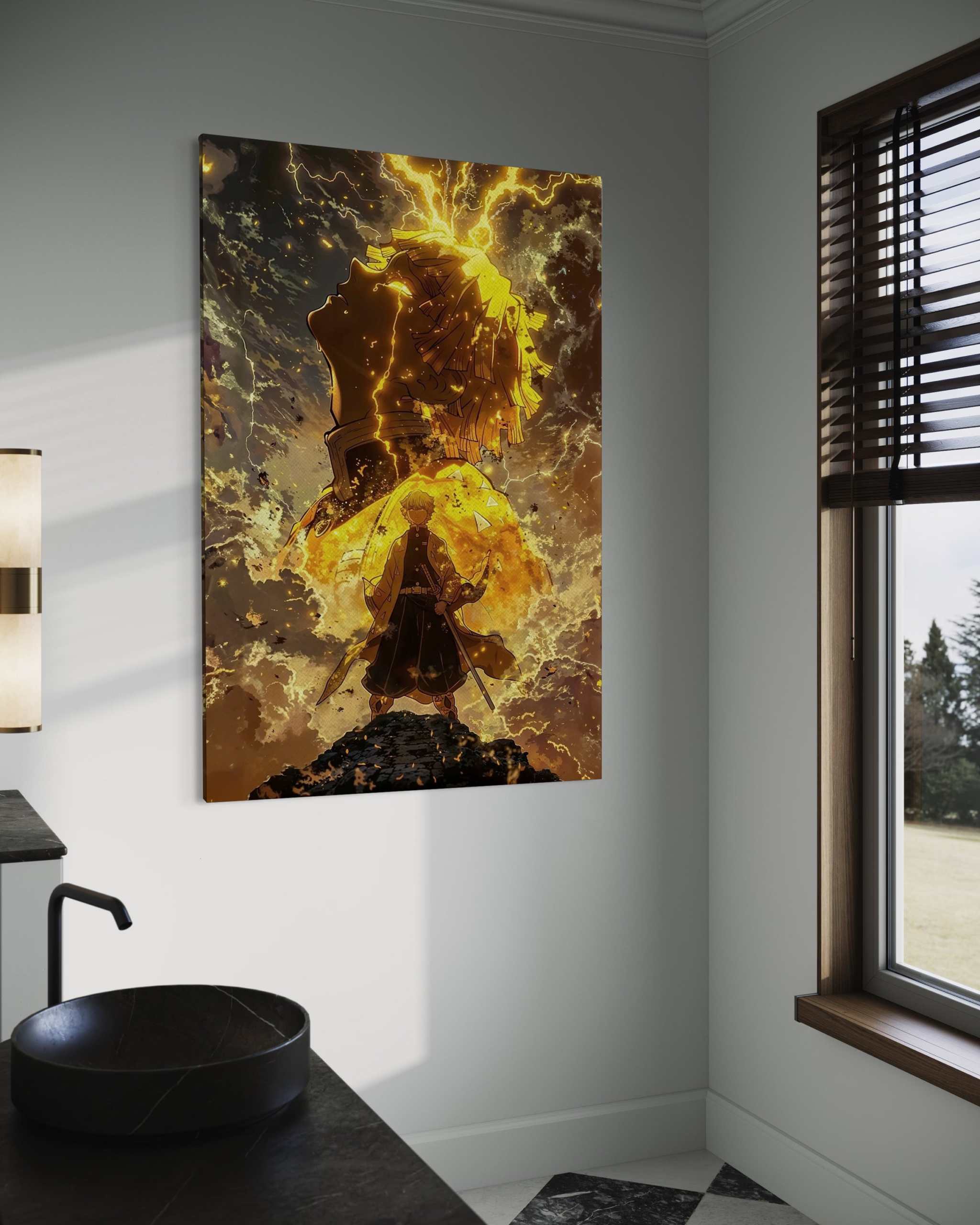 Zenitsu Rage - Demon Slayer - Anime Leinwandbild SimpleCanvas Canvas