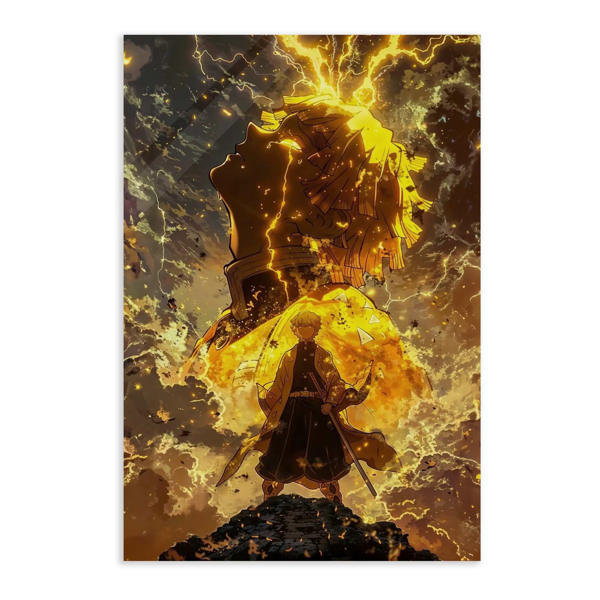 Zenitsu Rage - Demon Slayer - Anime Leinwandbild SimpleCanvas Canvas