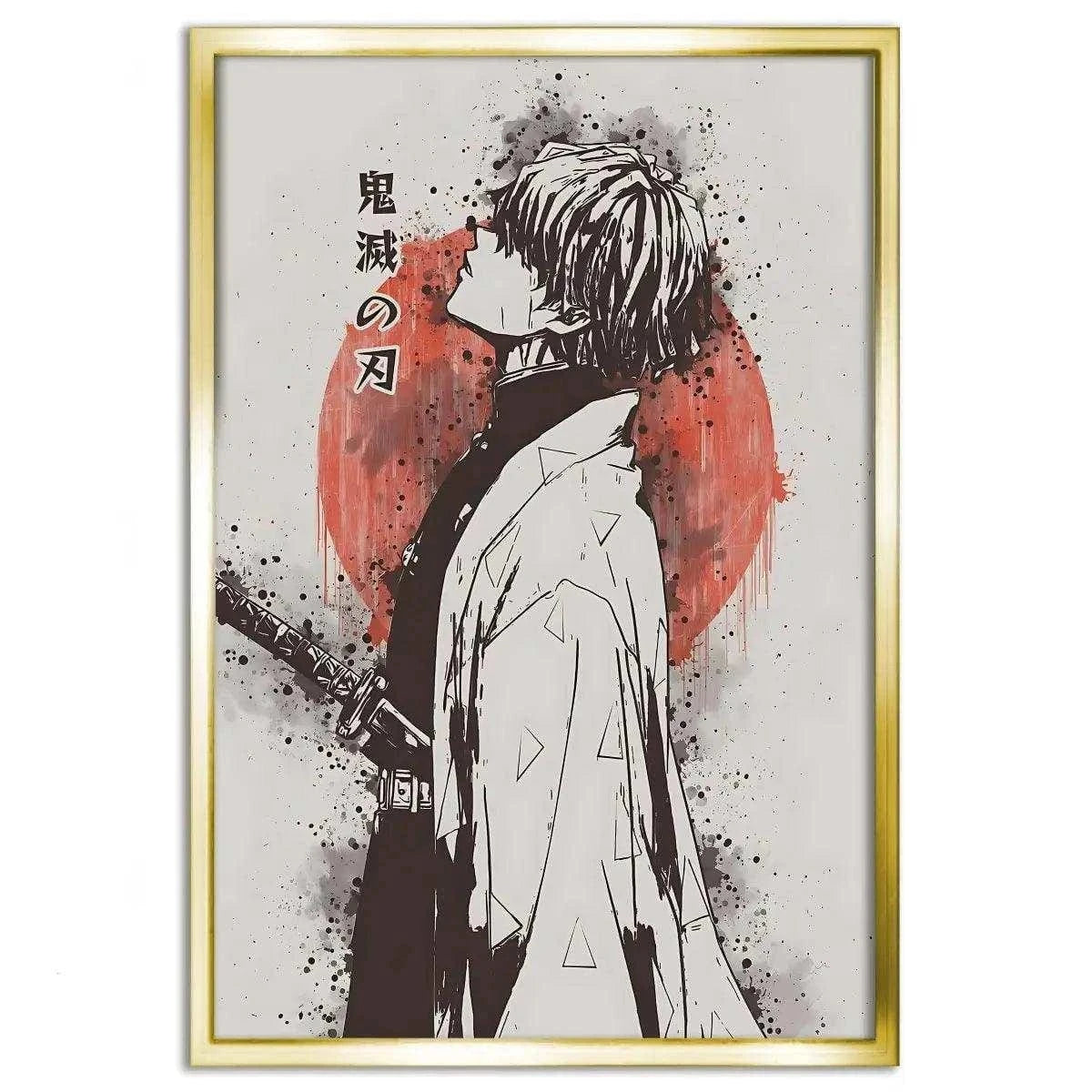 Zenitsu Vintage - Demon Slayer - Anime Leinwandbild SimpleCanvas Canvas
