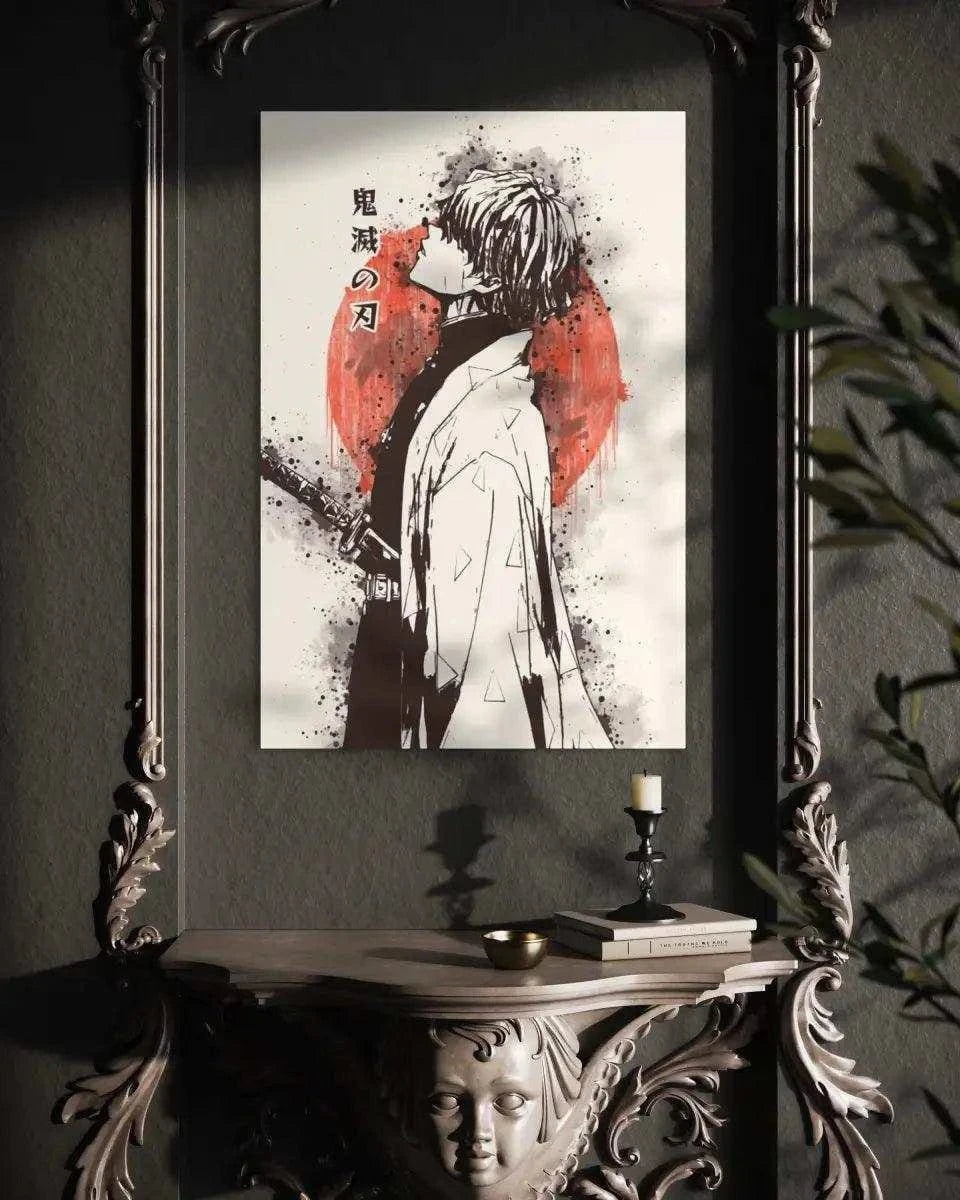 Zenitsu Vintage - Demon Slayer - Anime Leinwandbild SimpleCanvas Canvas
