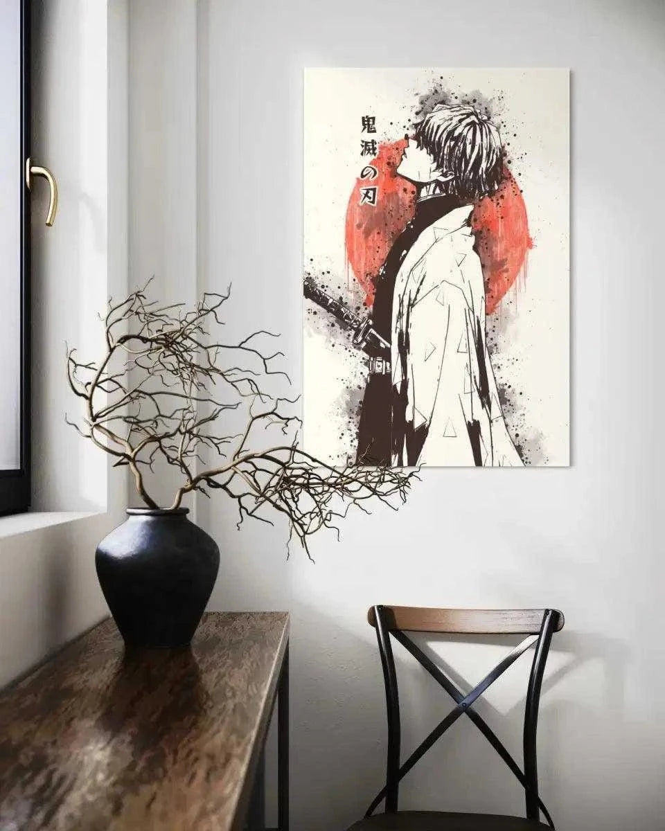 Zenitsu Vintage - Demon Slayer - Anime Leinwandbild SimpleCanvas Canvas